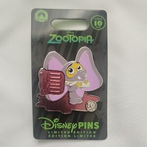 Disney Zootopia Finnick Elephant 10th Anniversary Pin LE 4000